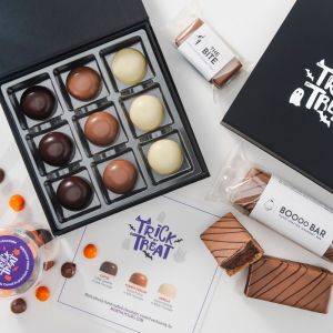 "Trick or Treat Artisan Chocolate Collection" handcrafted exclusively for Monthlyclubs.com